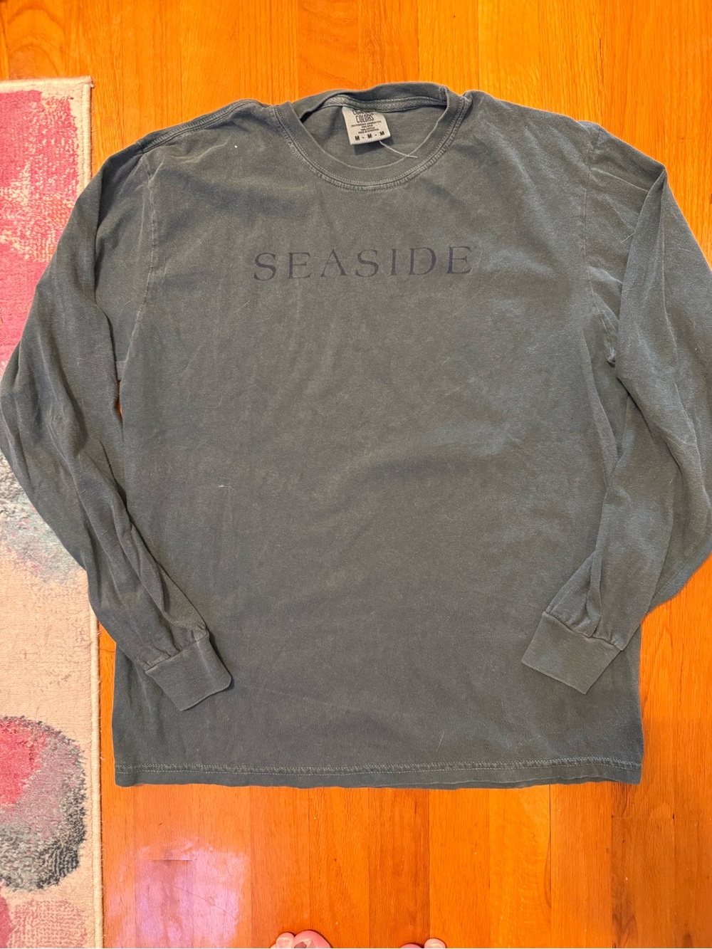 Comfort Colors Long Sleeve Crewneck Tee in Slate Green